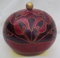 Ruby Art Nouveau Box Decorative Gourd