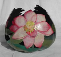 Water Lily Bowl Decorative Gourd